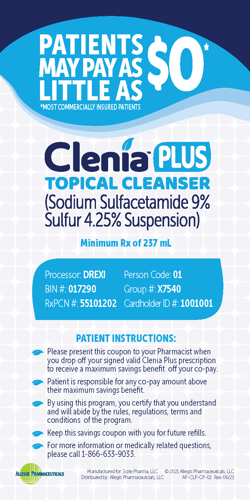 Clenia Plus Copay Card image