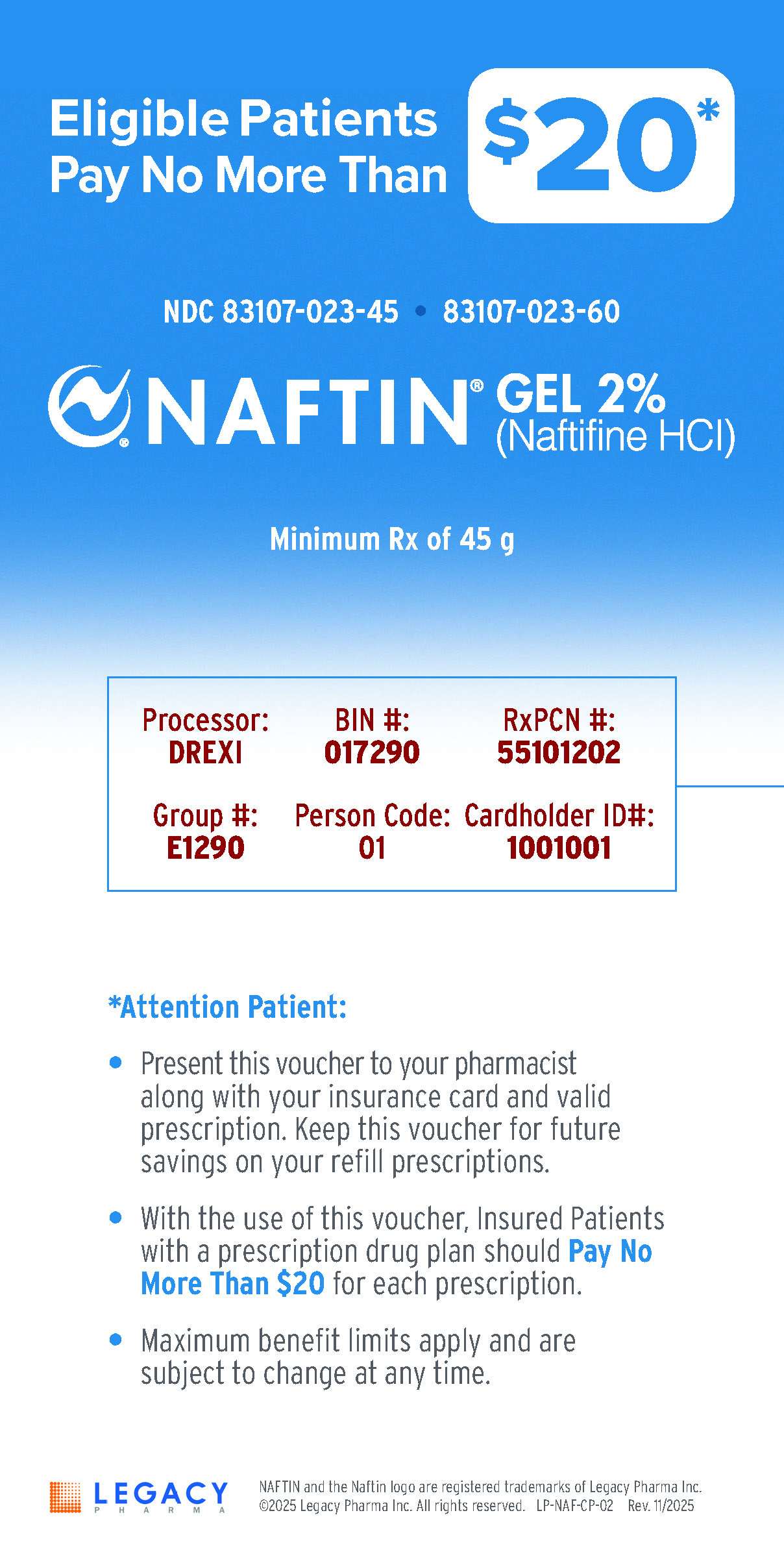 Naftin Copay Card image